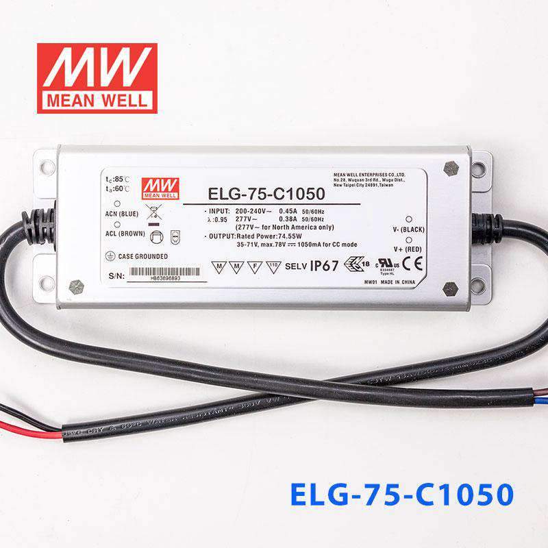 Mean Well ELG-75-C1050 Power Supply 75W 1050mA