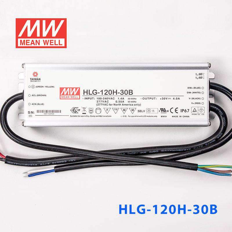 Mean Well HLG-120H-30B Power Supply 120W 30V- Dimmable 4A - PHOTO 2
