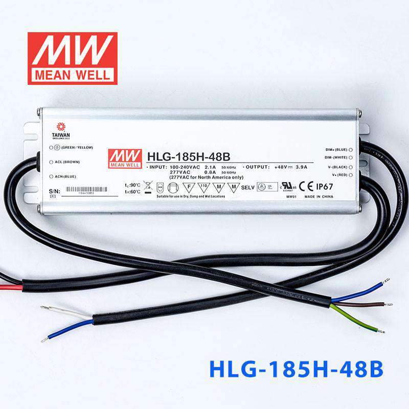 Mean Well HLG-185H-48B Power Supply 185W 48V- Dimmable 3.9A