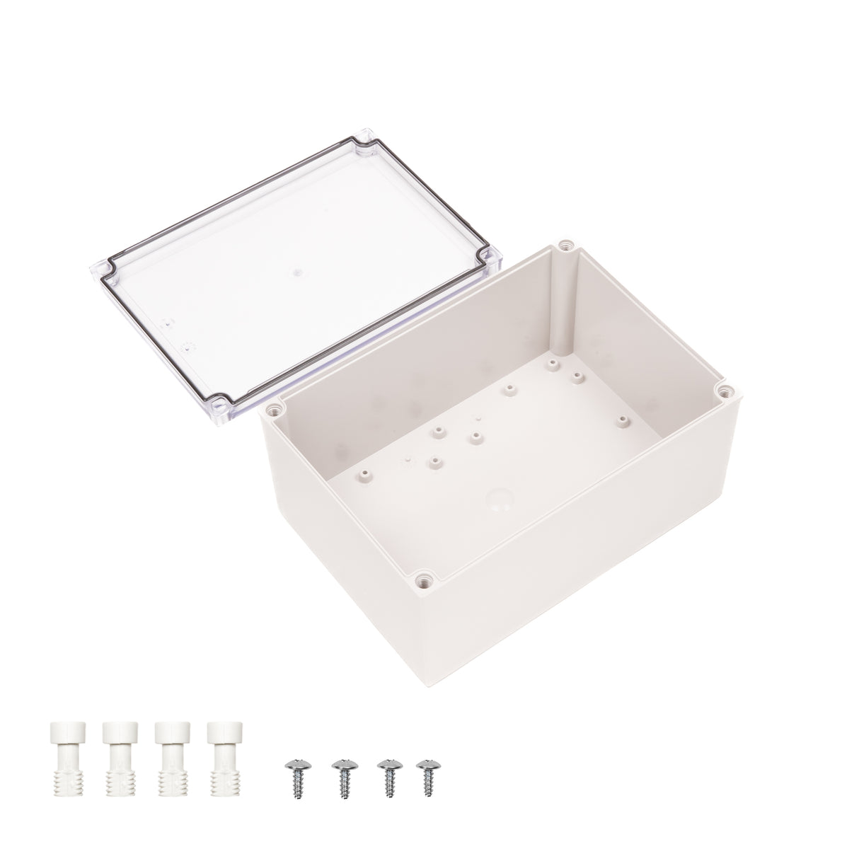 Boxco M-Series 7.09 x 10.04 x 4.92 Inches(180 x 255 x 125mm) Plastic Enclosure, IP67, IK08, ABS, Transparent Cover, Screw Type - PHOTO 3