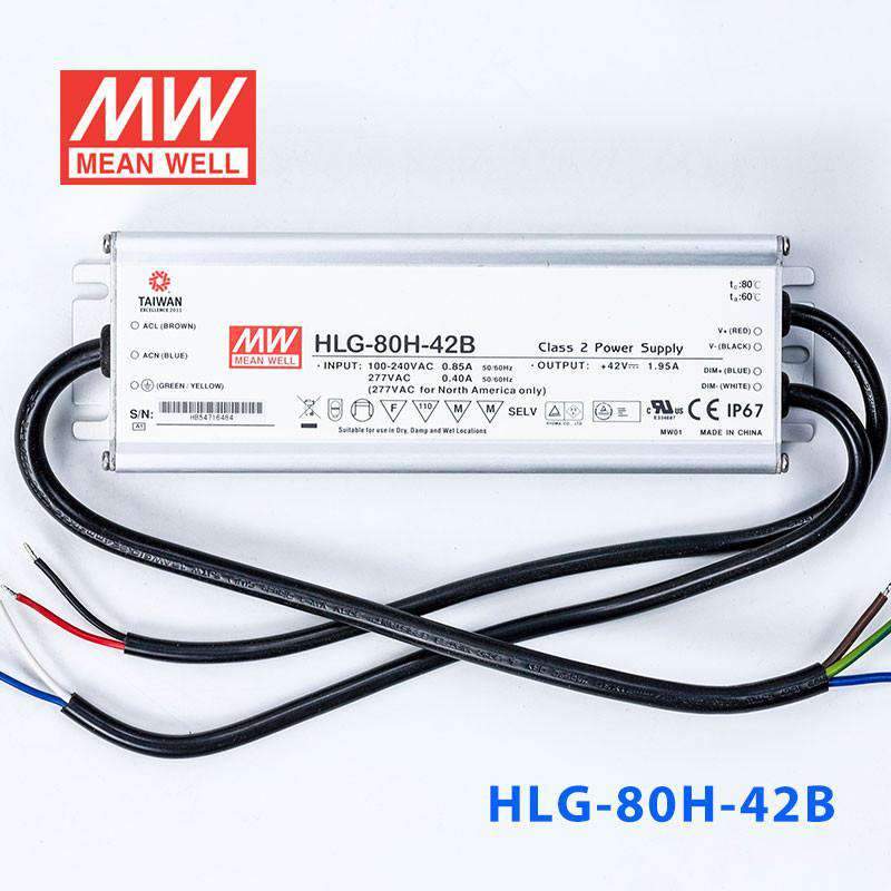 Mean Well HLG-80H-42B Power Supply 80W 42V - Dimmable 1.95A