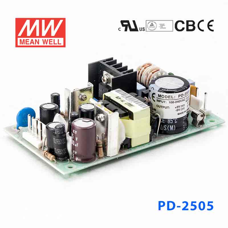 Mean Well PD-2505 Power Supply 25W 5V -5V 2.5A