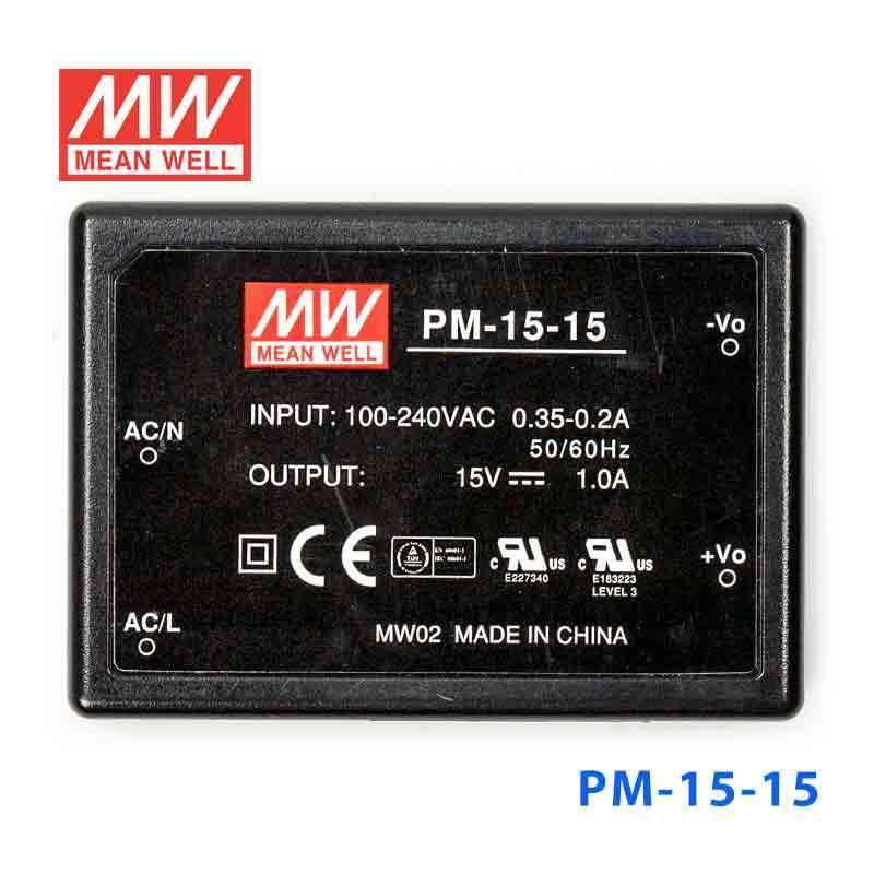 Mean Well PM-15-15 Power Supply 15W 15V 1A - PHOTO 2