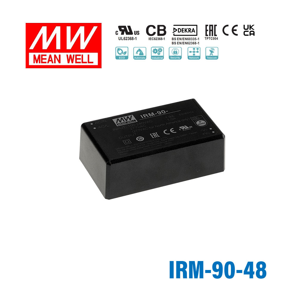 Mean Well IRM-90-48 Switching Power Supply 99.2W 48V 2.07A - Encapsulated