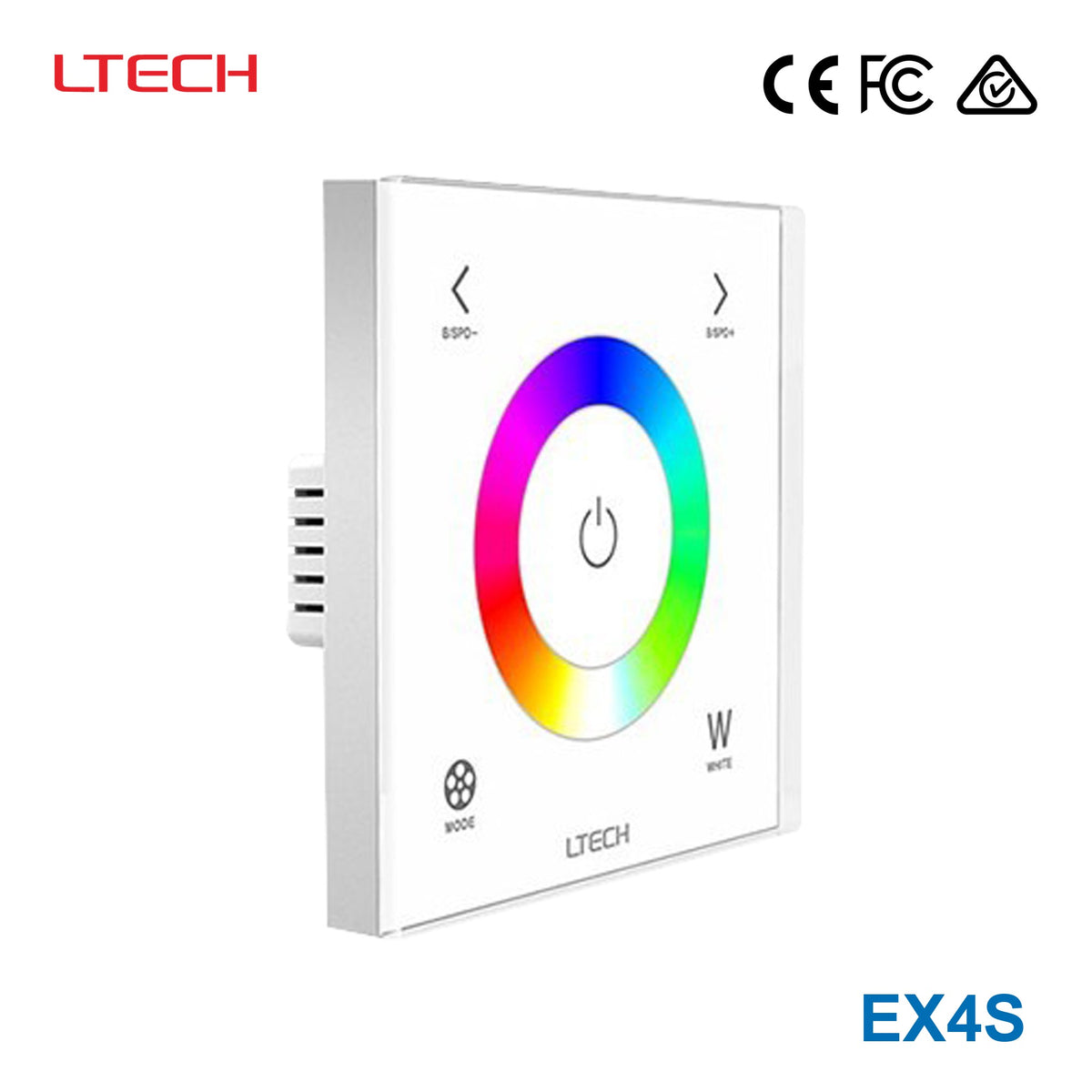 Ltech EX4S Wireless RF/DMX512 Single-zone Touch Panel - RGBW