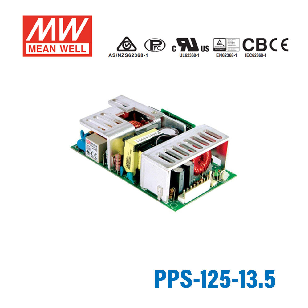 Meanwell PPS-125-13.5 125W 13.5V Single Output with PFC Switching Power Supply 7.5A