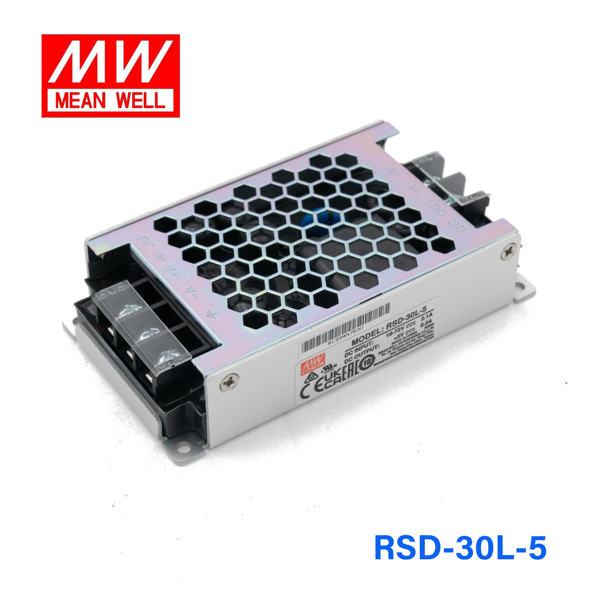 Mean Well RSD-30L-5 DC-DC Converter - 30W - 18~72V in 5V out 6A