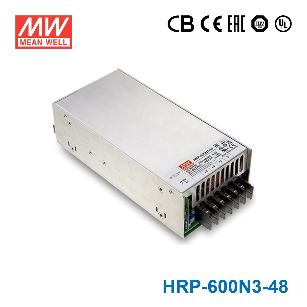 Mean Well HRP-600N3-48 Power Supply 624W 48V, 350% peak power model