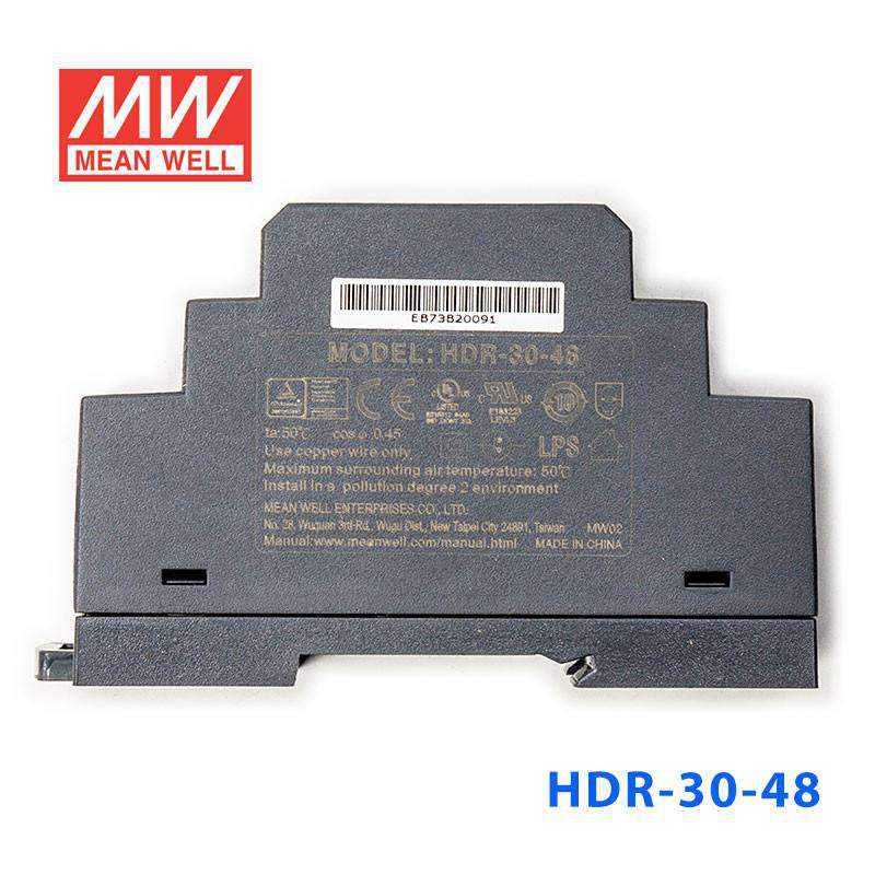Mean Well HDR-30-48 Ultra Slim Step Shape Power Supply 30W 48V 0.75A - DIN Rail - PHOTO 2