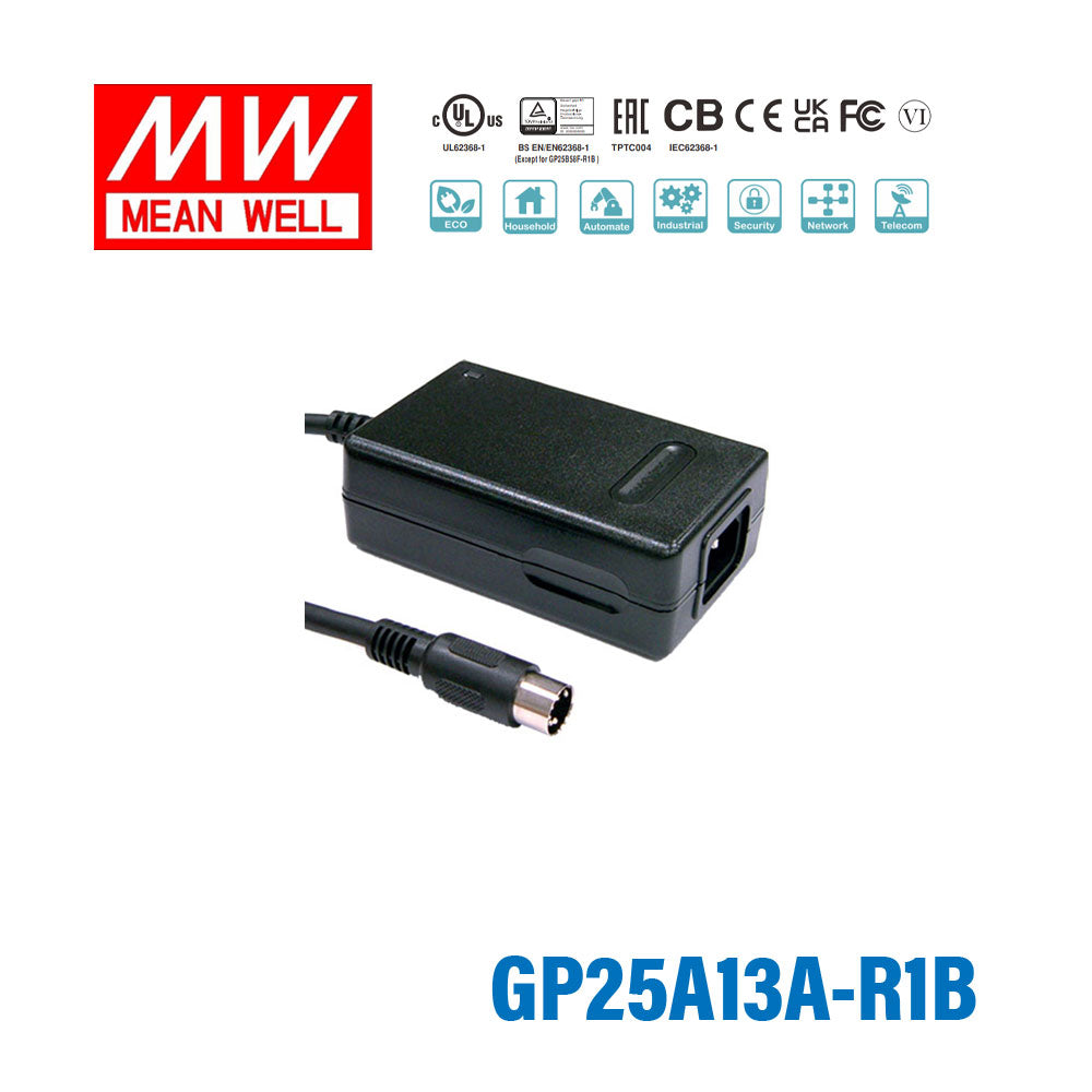 Mean Well GP25A13A-R1B Power Supply 50W 5V 12V -5V 2.5A