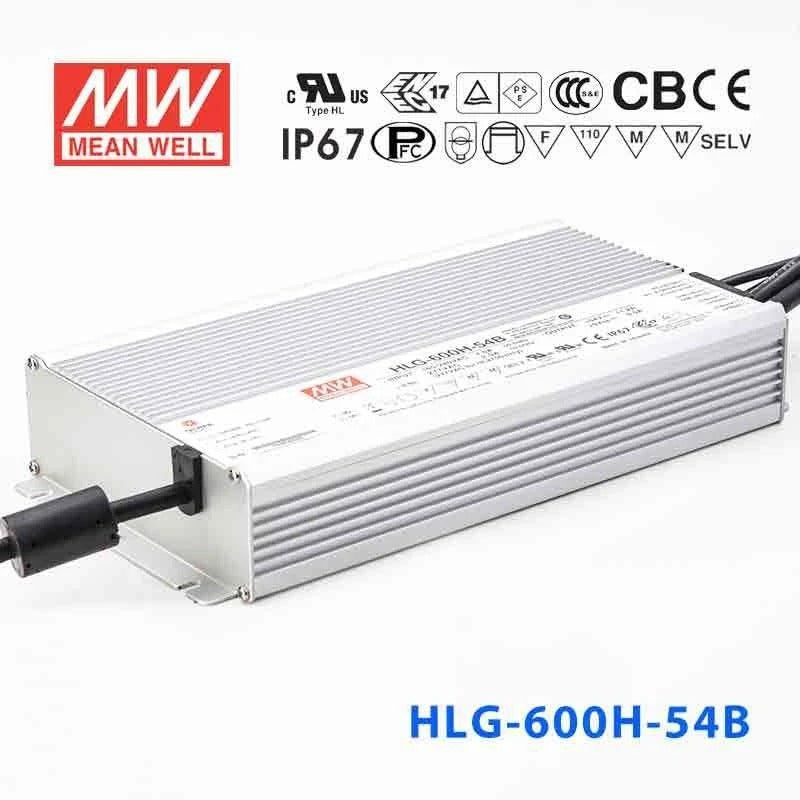 Mean Well HLG-600H-54B Power Supply 600W 54V- Dimmable 11.2A