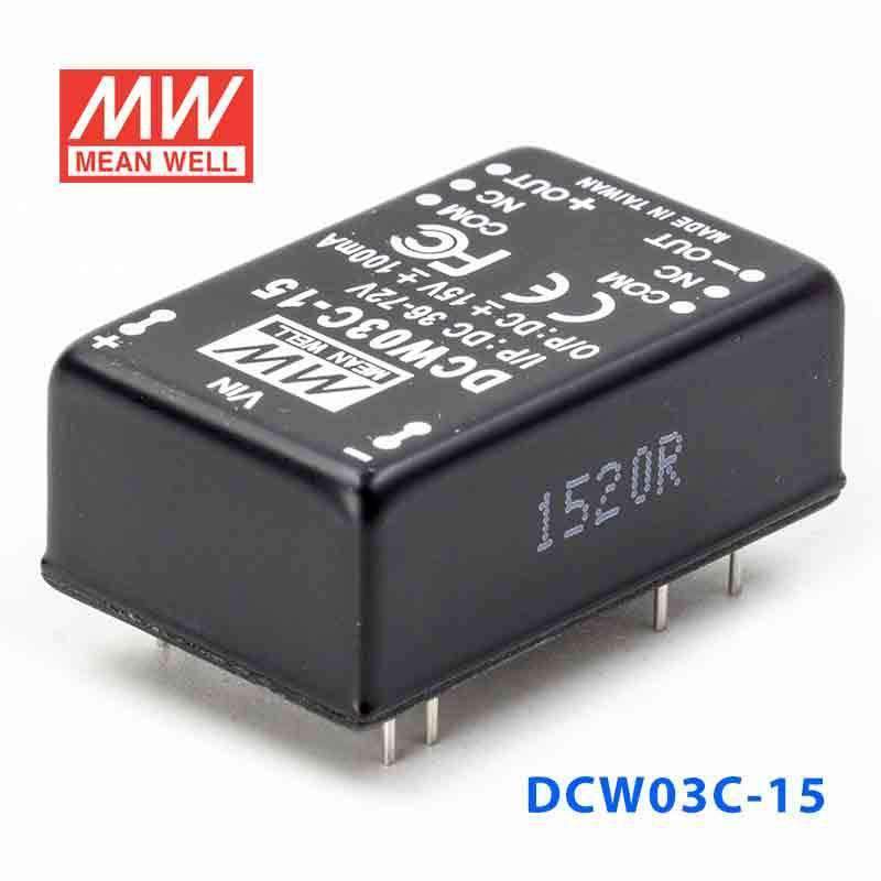 Mean Well DCW03C-15 DC-DC Converter - 3W - 36~72V in ±15V out 100mA - PHOTO 1