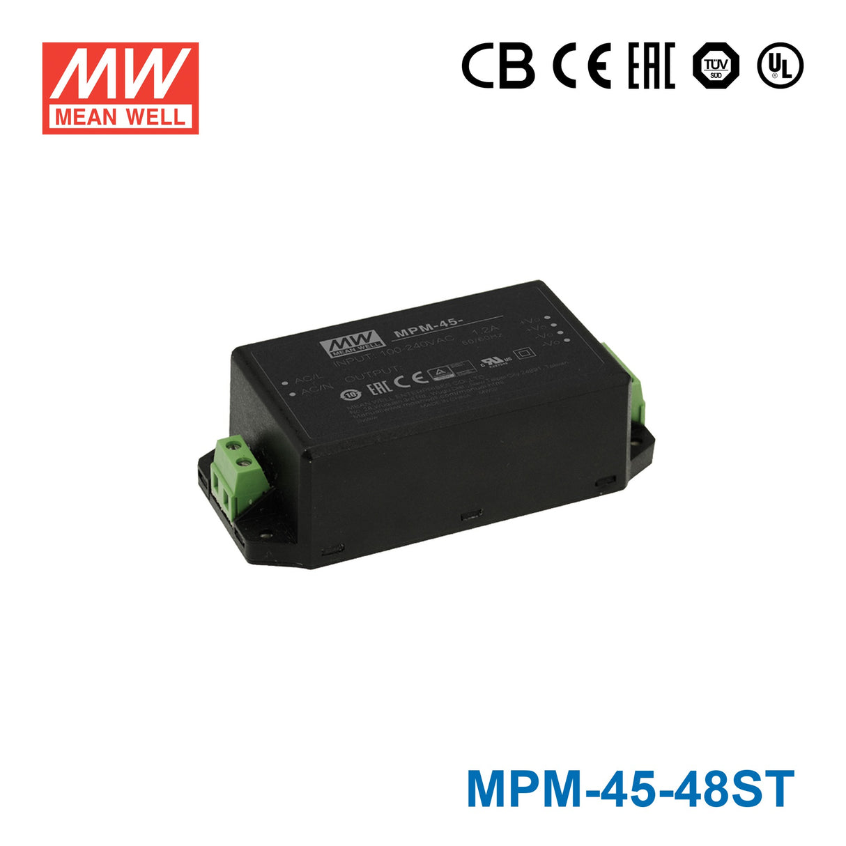 Mean Well MPM-45-48ST Power Supply 45W 48V 940mA
