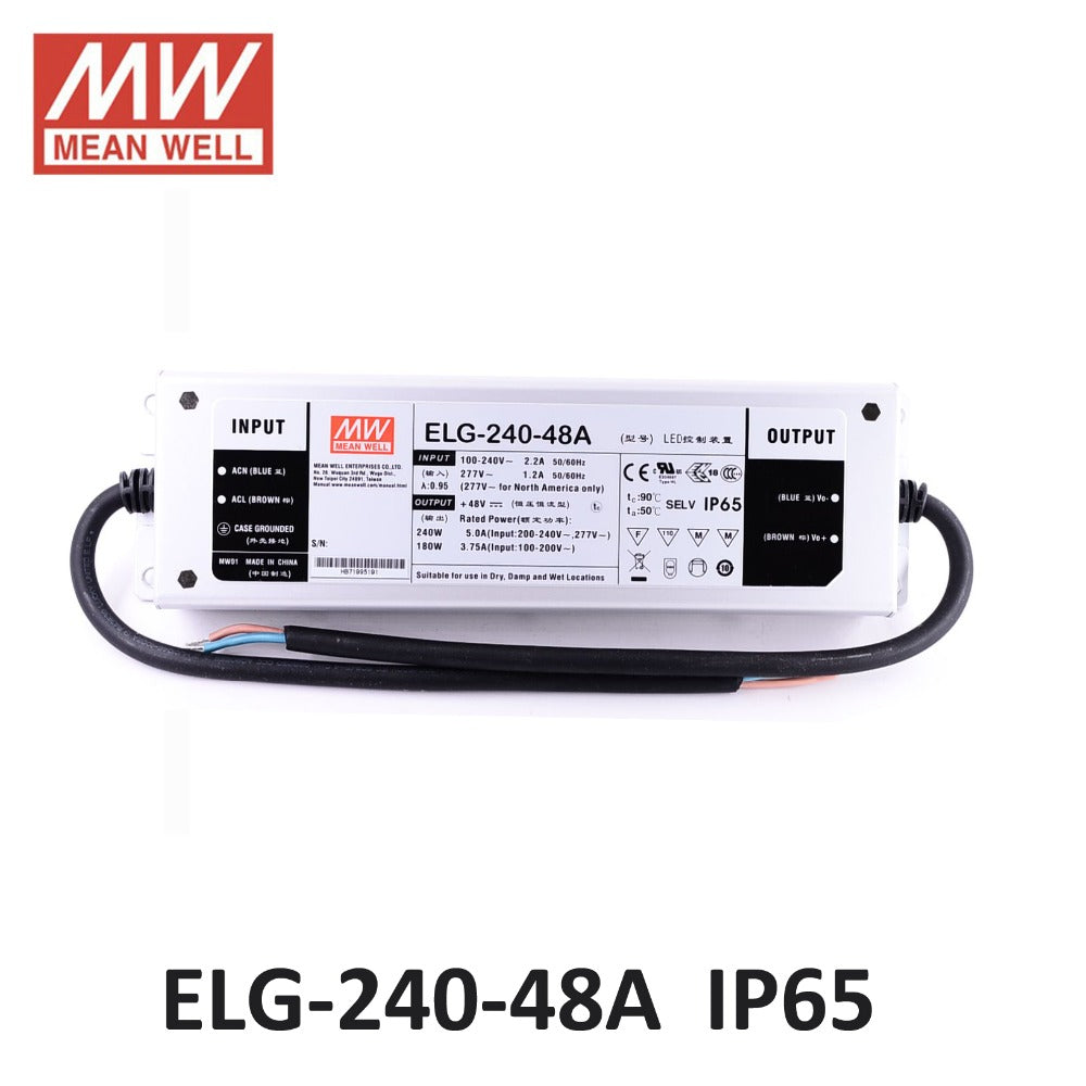 Mean Well ELG-240-48D2 AC-DC Single output LED Driver Mix Mode (CV+CC) with PFC 5A