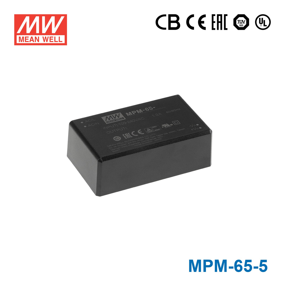 Mean Well MPM-65-5 Power Supply 65W 5V 10A