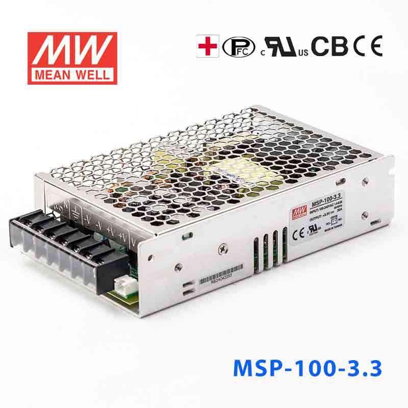 Mean Well MSP-100-3.3 Power Supply 66W 3.3V