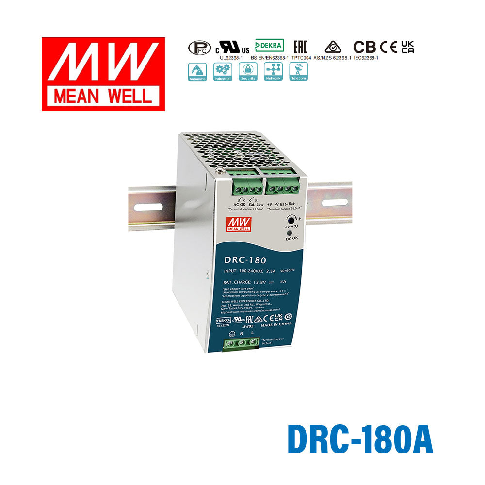 Mean Well DRC-180A 179.4W 13.8V Power Supply With UPS