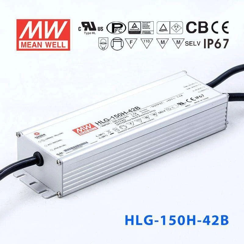 Mean Well HLG-150H-42B Power Supply 150W 42V- Dimmable 3.6A