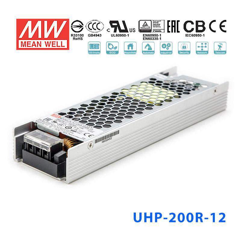Mean Well UHP-200R-12 Power Supply 200.4W 12V - Redundant