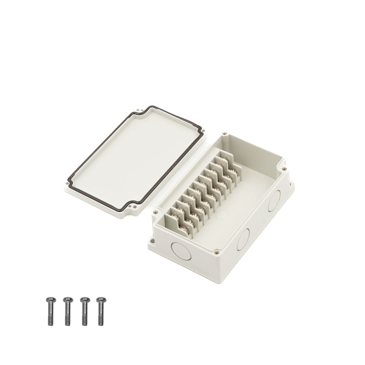 Boxco BC - AGG - 10PT Terminal Box 10pins stair type ABS Grey - BC - AGG - 10PT - powersupplymall.com