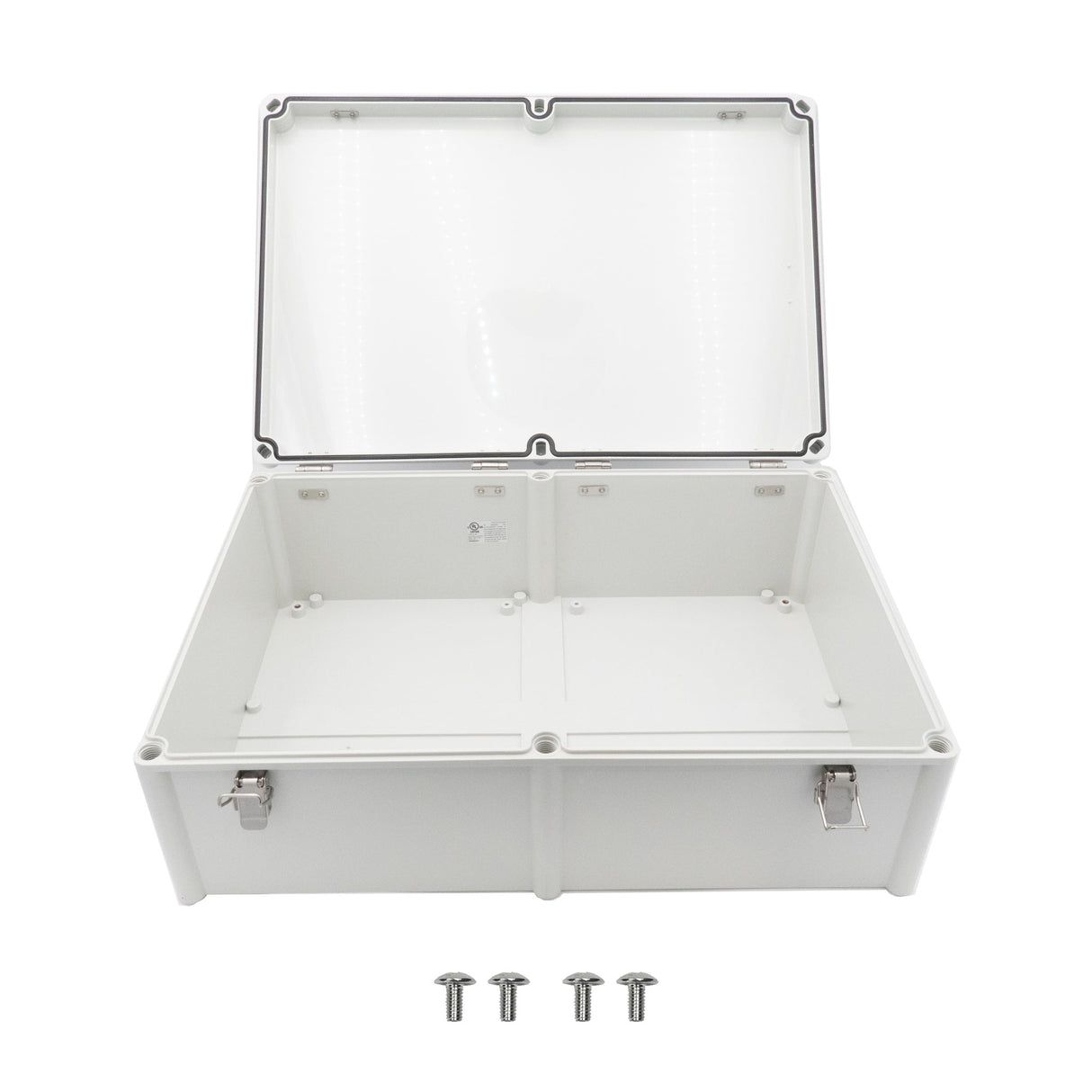 Boxco BC - CGH - 385618 Plastic Boxes Stainless Hinge Type Grey - BC - CGH - 385618 - powersupplymall.com