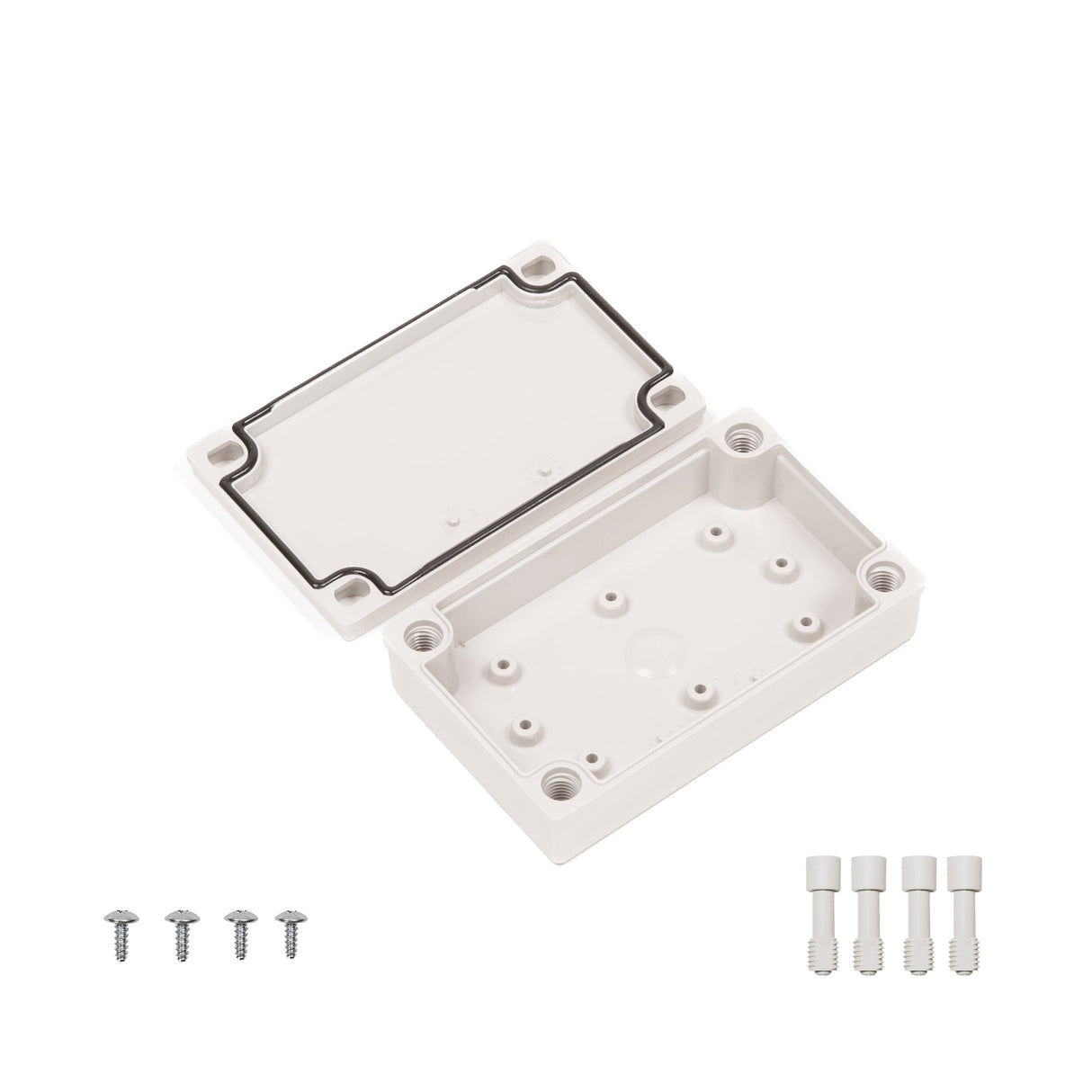 Boxco M - Series 3.15 x 5.12 x 1.38 Inches(80 x 130 x 35mm) Plastic Enclosure, IP67, IK08, PC, Grey Cover, Screw Type - BC - CGM - 081303 - powersupplymall.com
