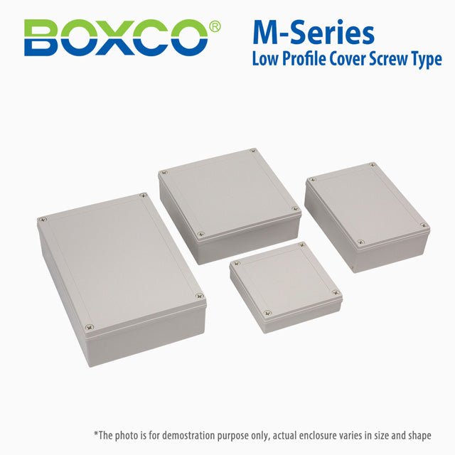 Boxco M - Series 3.15 x 5.12 x 4.92 Inches(80 x 130 x 125mm) Plastic Enclosure, IP67, IK08, ABS, Transparent Cover, Screw Type - BC - ATM - 081312 - powersupplymall.com