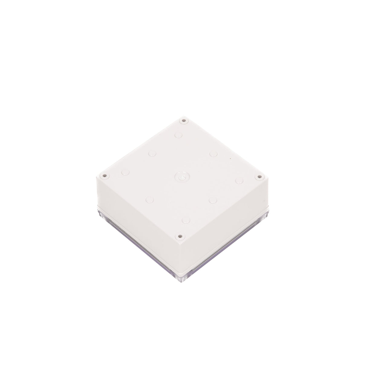 Boxco M - Series 5.12 x 5.12 x 2.36 Inches(130 x 130 x 60mm) Plastic Enclosure, IP67, IK08, PC, Transparent Cover, Screw Type - BC-CTM-131306 - powersupplymall.com