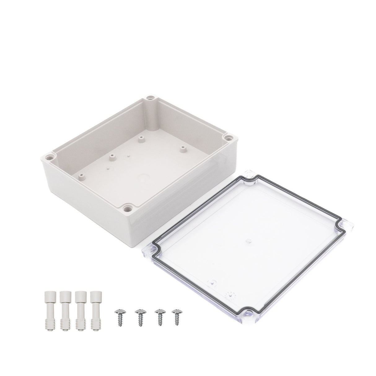 Boxco M - Series 5.91 x 7.09 x 2.36 Inches(150 x 180 x 60mm) Plastic Enclosure, IP67, IK08, PC, Transparent Cover, Screw Type - BC - CTM - 151806 - powersupplymall.com