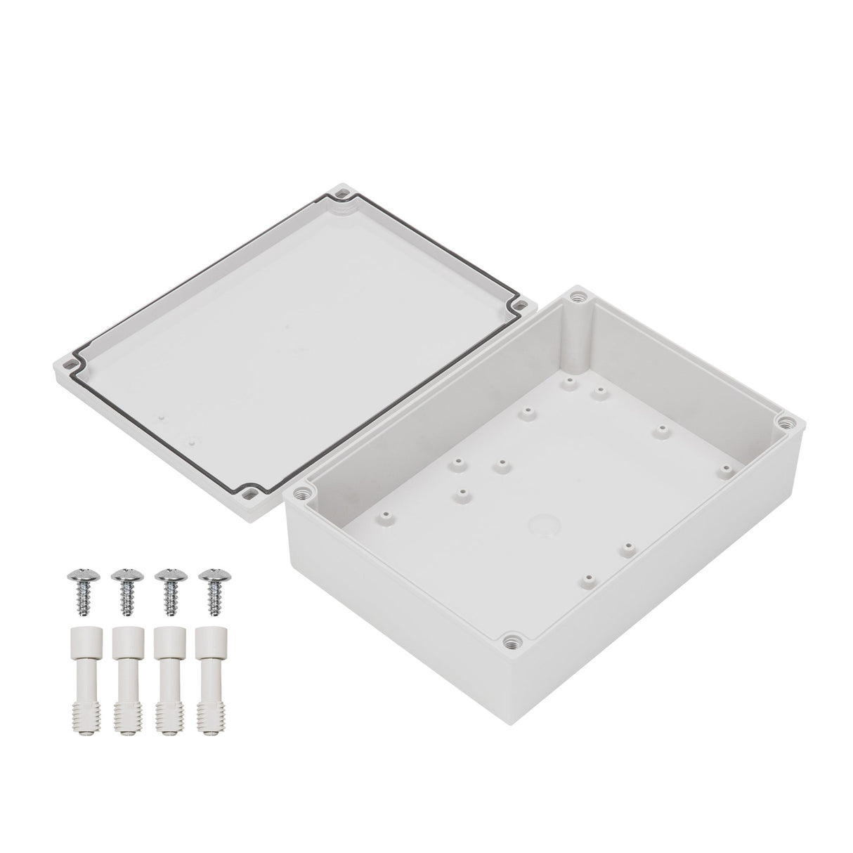 Boxco M - Series 7.09 x 10.04 x 2.95 Inches(180 x 255 x 75mm) Plastic Enclosure, IP67, IK08, PC, Grey Cover, Screw Type - BC - CGM - 182507 - powersupplymall.com