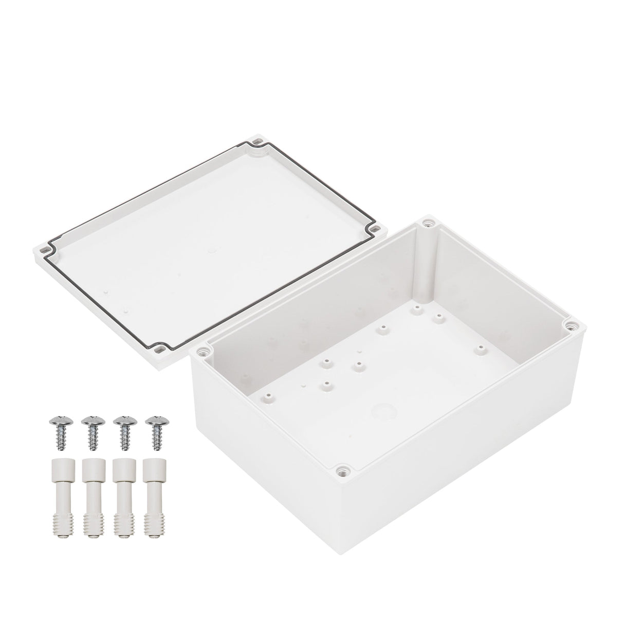 Boxco M - Series 7.09 x 10.04 x 3.94 Inches(180 x 255 x 100mm) Plastic Enclosure, IP67, IK08, ABS, Grey Cover, Screw Type - BC - AGM - 182510 - powersupplymall.com