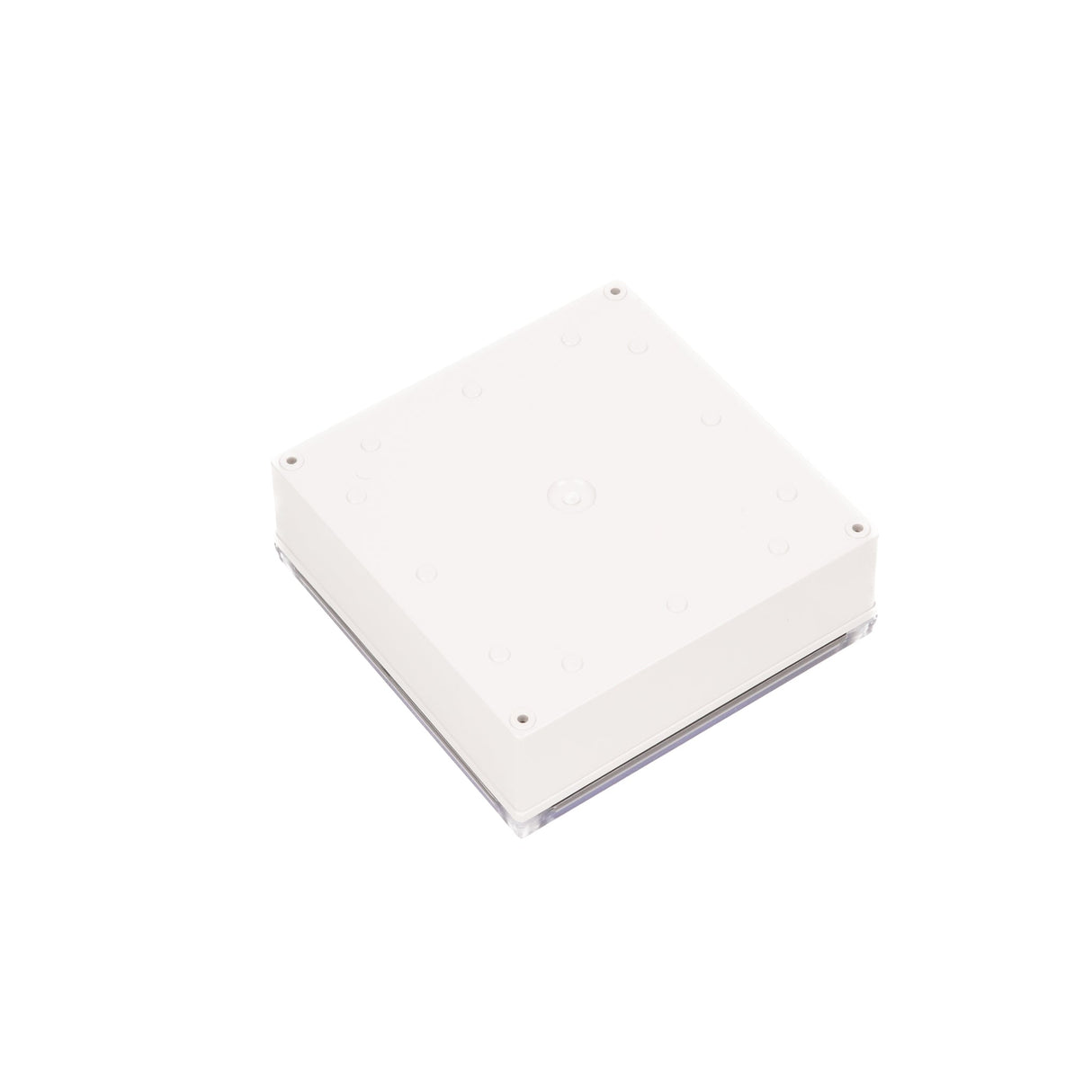 Boxco M - Series 7.09 x 7.09 x 2.36 Inches(180 x 180 x 60mm) Plastic Enclosure, IP67, IK08, PC, Transparent Cover, Screw Type - BC - CTM - 181806 - powersupplymall.com