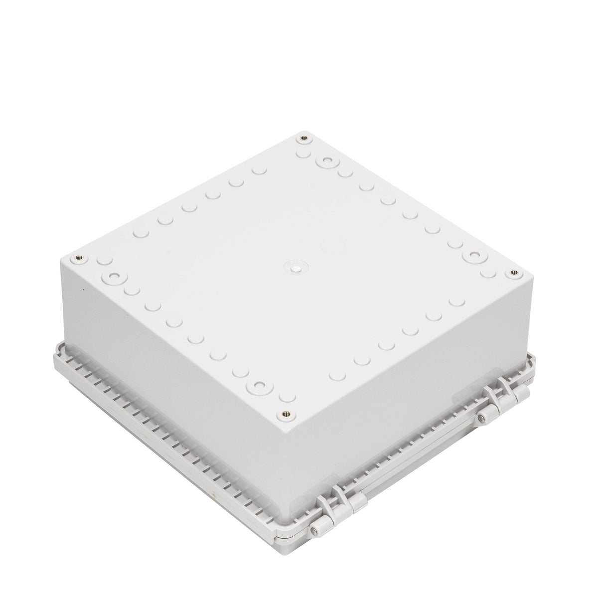 Boxco P - Series 11.02 x 11.02 x 5.12 Inches(280 x 280 x 130mm) Plastic Enclosure, IP67, IK08, ABS, Grey Cover, Molded Hinge and Latch Type - BC - AGP - 282813 - powersupplymall.com