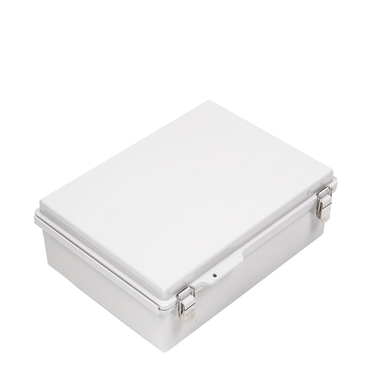 Boxco P - Series 11.02 x 14.96 x 5.12 Inches(280 x 380 x 130mm) Plastic Enclosure, IP67, IK08, ABS, Grey Cover, Molded Hinge and Latch Type - BC-AGP-283813 - powersupplymall.com