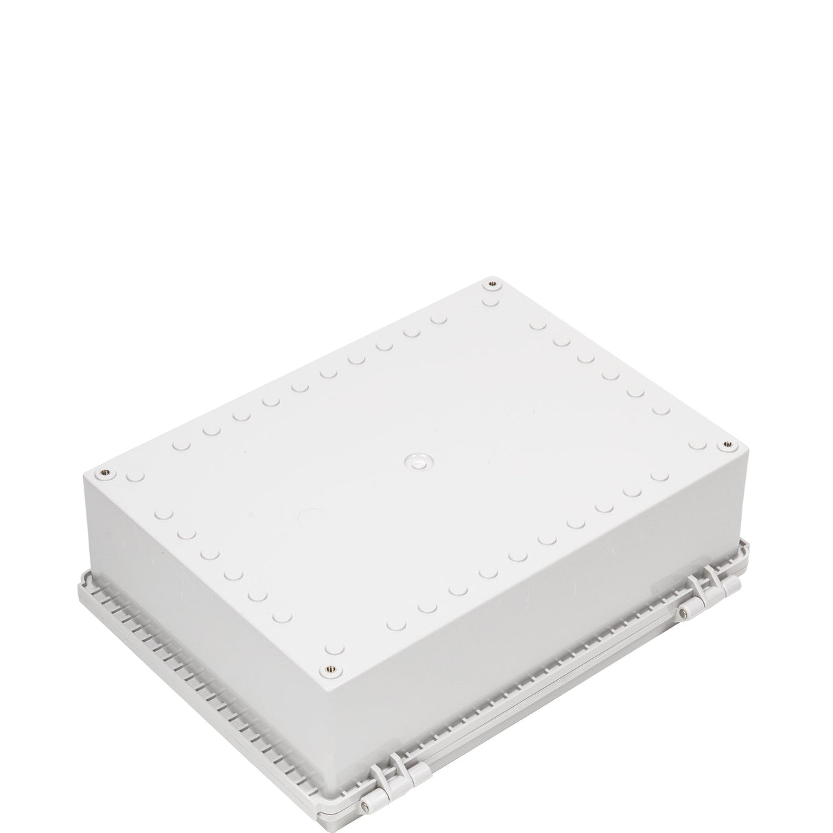 Boxco P - Series 11.02 x 14.96 x 5.12 Inches(280 x 380 x 130mm) Plastic Enclosure, IP67, IK08, ABS, Grey Cover, Molded Hinge and Latch Type - BC-AGP-283813 - powersupplymall.com