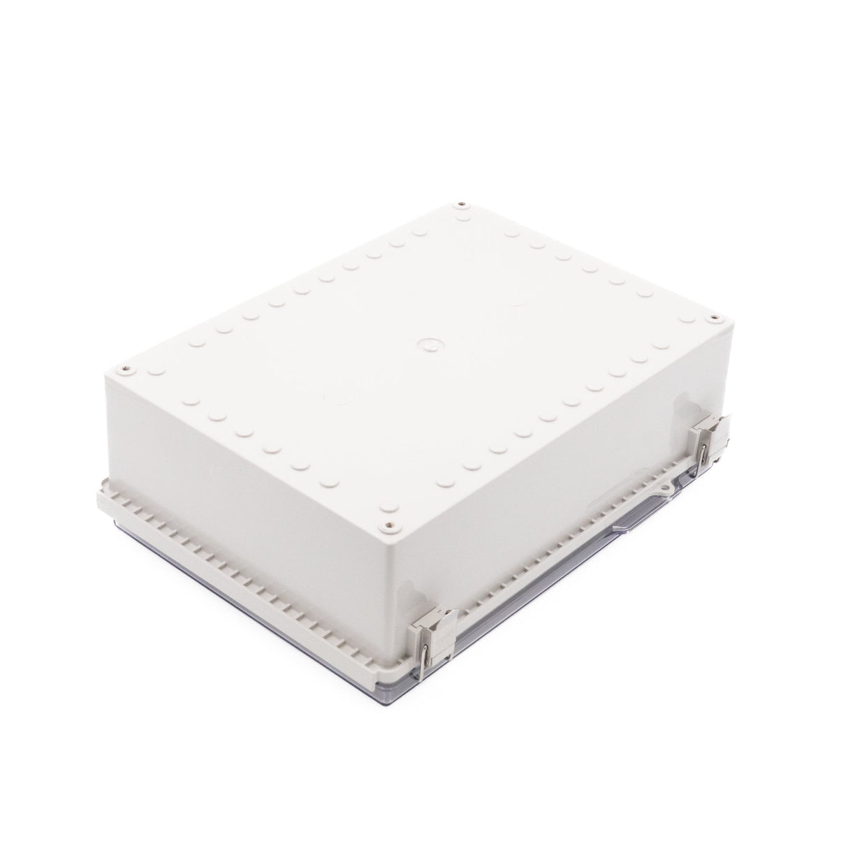 Boxco P - Series 11.02 x 14.96 x 5.12 Inches(280 x 380 x 130mm) Plastic Enclosure, IP67, IK08, ABS, Transparent Cover, Molded Hinge and Latch Type - BC - ATP - 283813 - powersupplymall.com