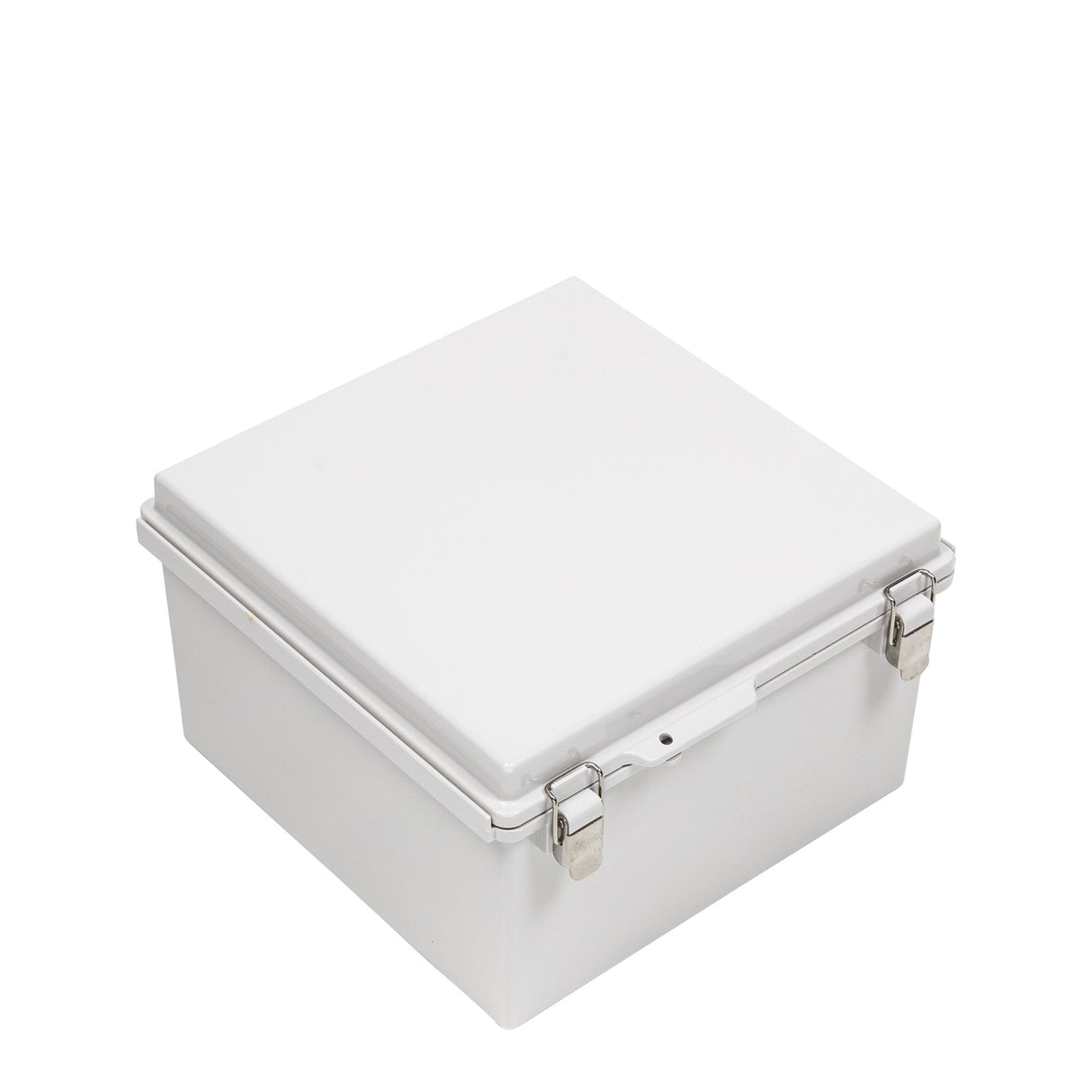 Boxco P - Series 11.81 x 11.81 x 7.09 Inches(300 x 300 x 180mm) Plastic Enclosure, IP67, IK08, ABS, Grey Cover, Molded Hinge and Latch Type - BC-AGP-303018 - powersupplymall.com
