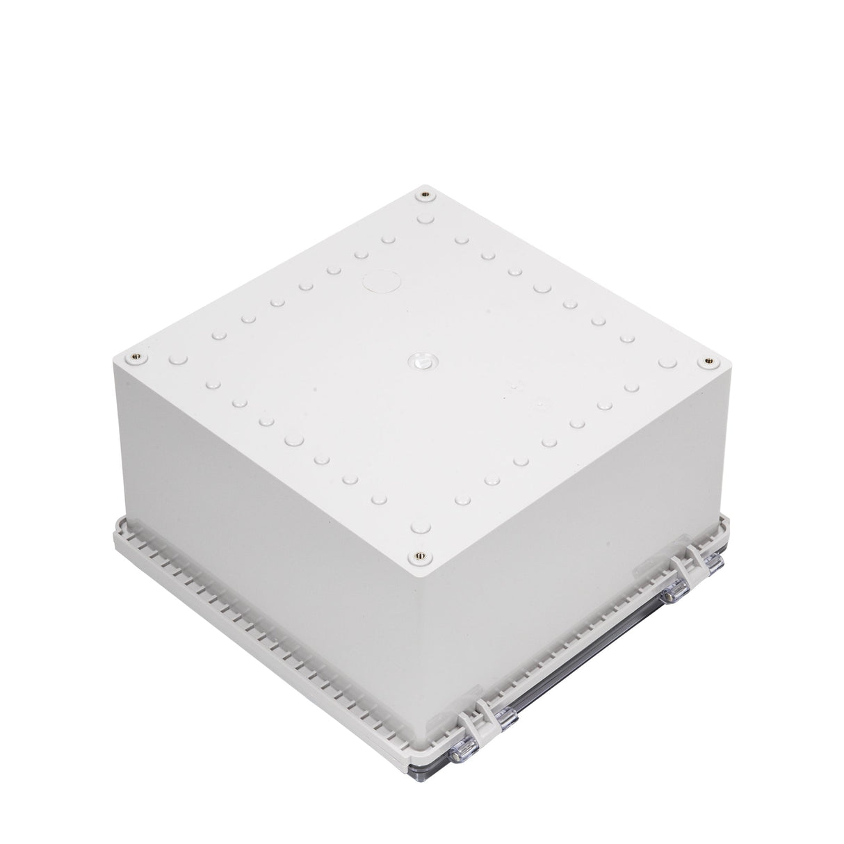 Boxco P - Series 11.81 x 11.81 x 7.09 Inches(300 x 300 x 180mm) Plastic Enclosure, IP67, IK08, PC, Transparent Cover, Molded Hinge and Latch Type - BC - CTP - 303018 - powersupplymall.com