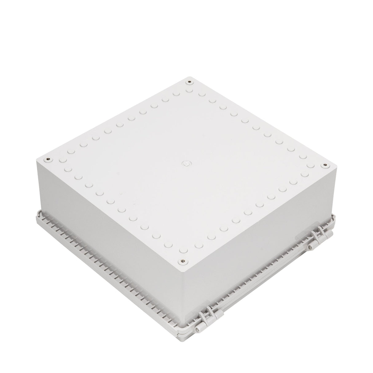Boxco P - Series 13.78 x 13.78 x 7.09 Inches(350 x 350 x 180mm) Plastic Enclosure, IP67, IK08, PC, Grey Cover, Molded Hinge and Latch Type - BC-CGP-353518 - powersupplymall.com