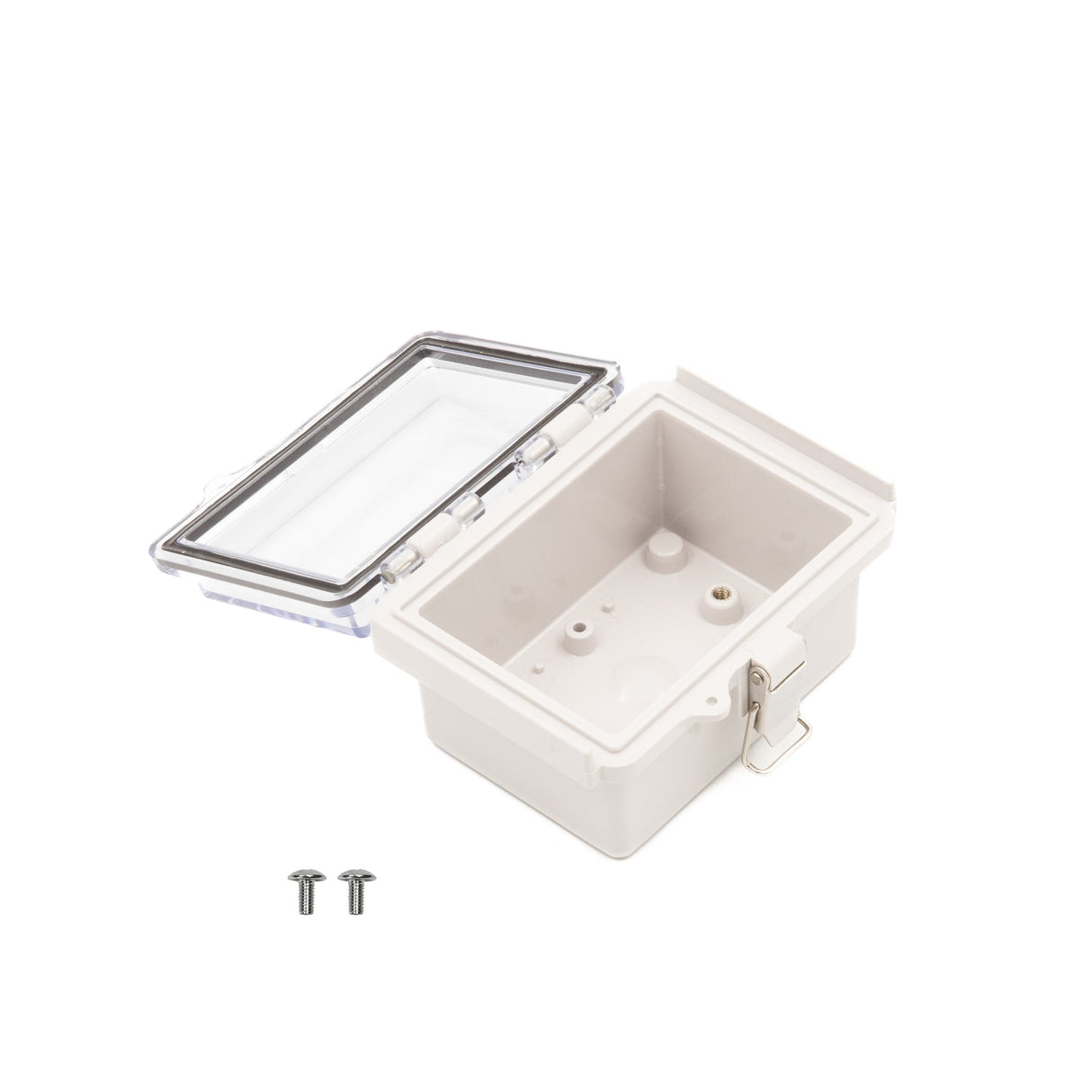 Boxco P - Series 3.54 x 4.72 x 2.76 Inches(90 x 120 x 70mm) Plastic Enclosure, IP67, IK08, PC, Transparent Cover, Molded Hinge and Latch Type - BC-CTP-091207 - powersupplymall.com