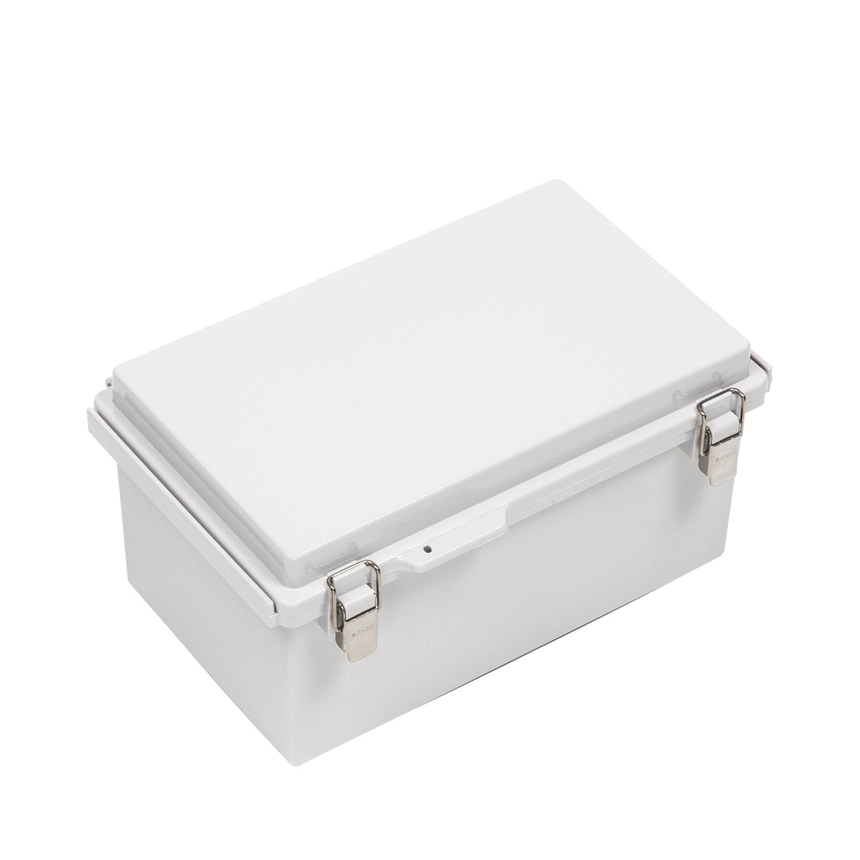 Boxco P - Series 6.30 x 10.24 x 3.94 Inches(160 x 260 x 100mm) Plastic Enclosure, IP67, IK08, PC, Grey Cover, Molded Hinge and Latch Type - BC-CGP-162610 - powersupplymall.com