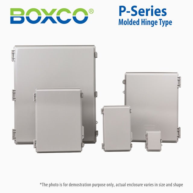 Boxco P - Series 6.30 x 10.24 x 5.12 Inches(160 x 260 x 130mm) Plastic Enclosure, IP67, IK08, PC, Transparent Cover, Molded Hinge and Latch Type - BC - CTP - 162613 - powersupplymall.com