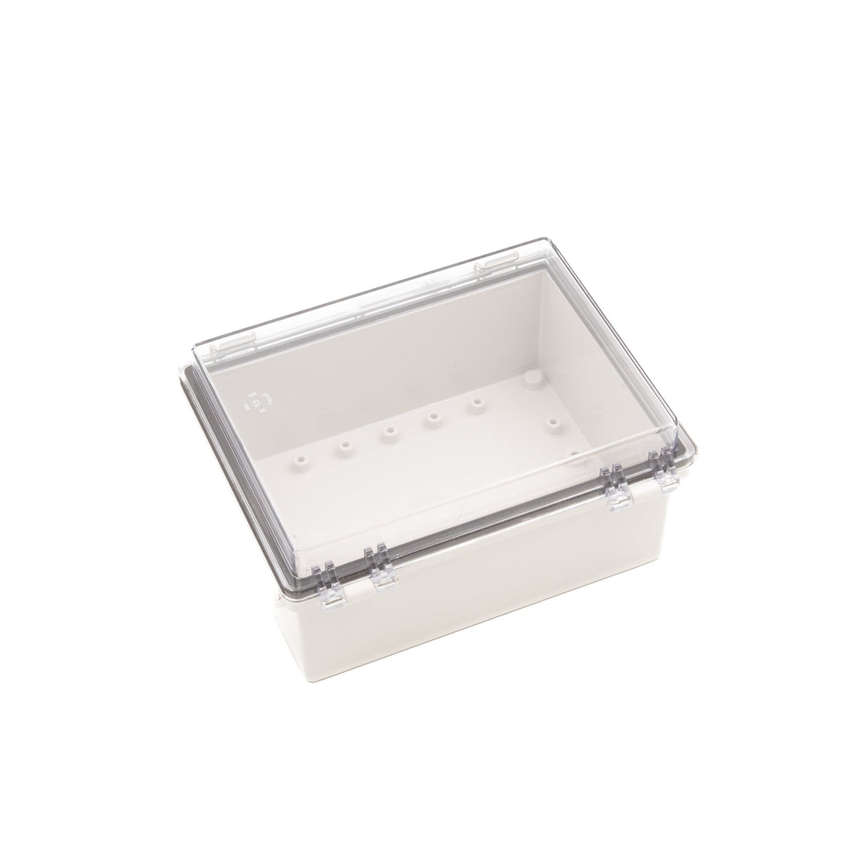 Boxco P - Series 6.30 x 8.27 x 3.94 Inches(160 x 210 x 100mm) Plastic Enclosure, IP67, IK08, PC, Transparent Cover, Molded Hinge and Latch Type - BC - CTP - 162110 - powersupplymall.com
