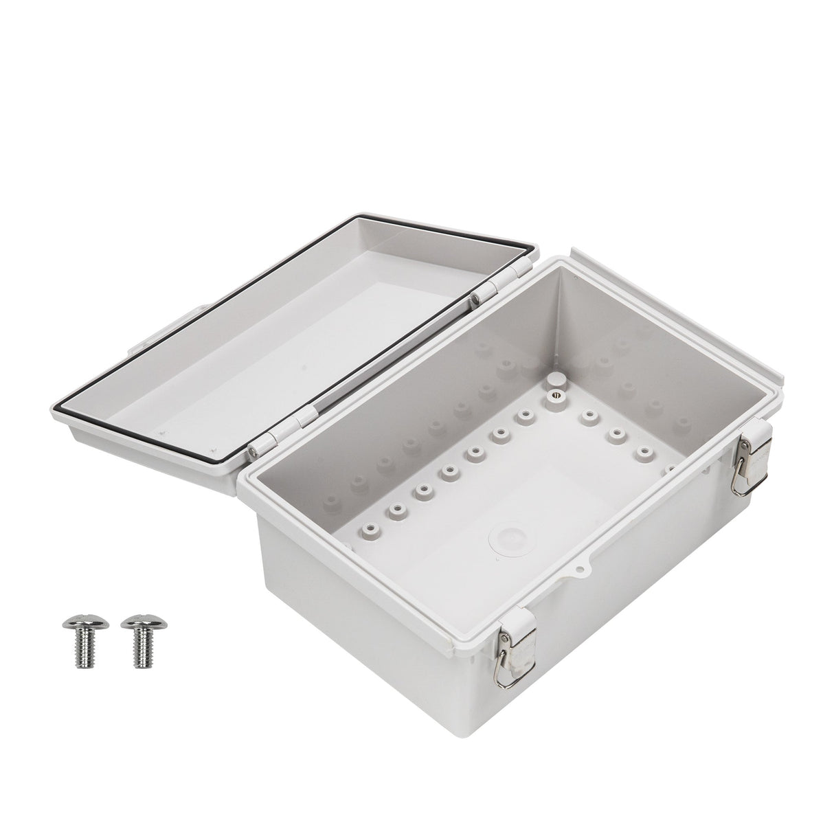 Boxco P - Series 7.87 x 11.81 x 5.12 Inches(200 x 300 x 130mm) Plastic Enclosure, IP67, IK08, PC, Grey Cover, Molded Hinge and Latch Type - BC - CGP - 203013 - powersupplymall.com