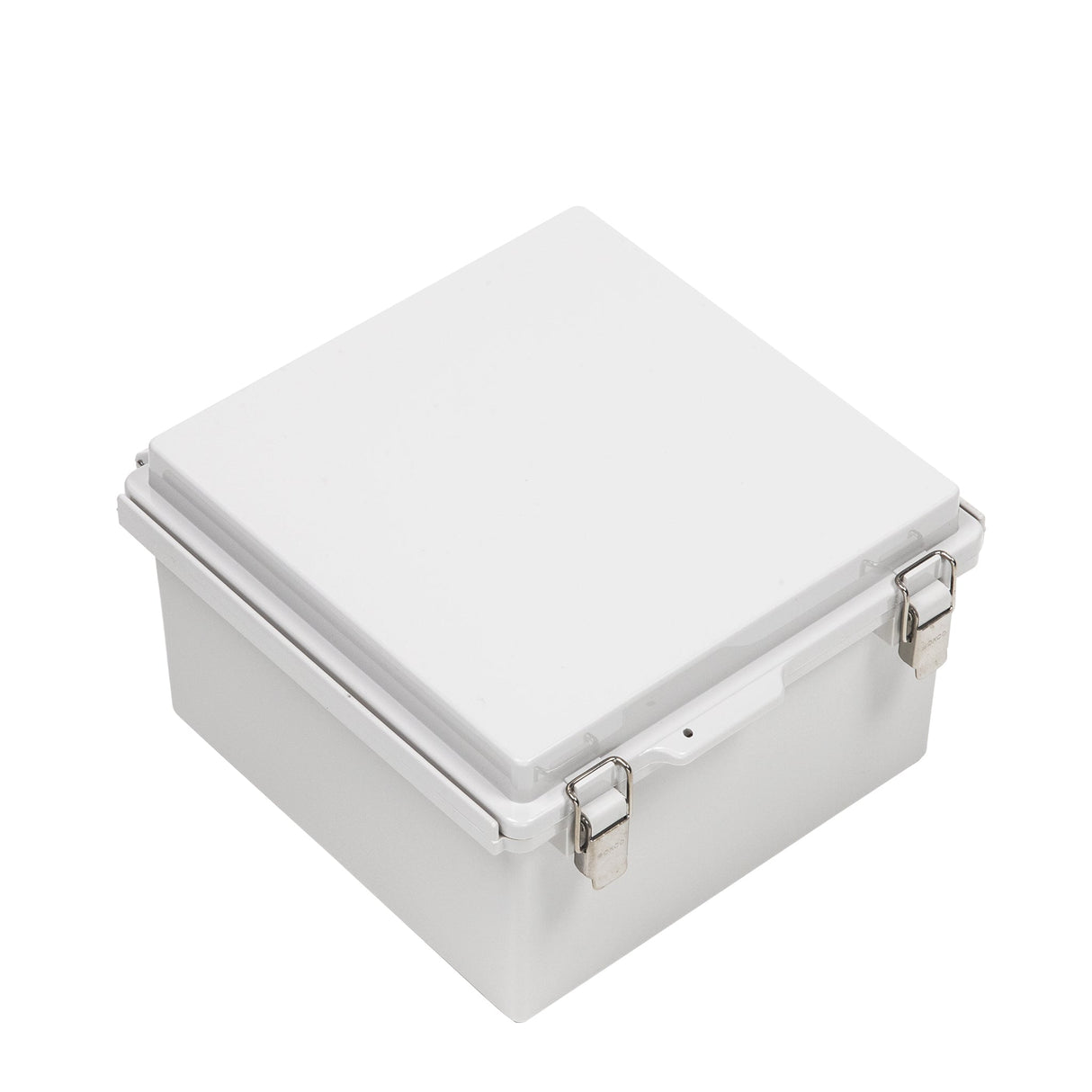 Boxco P - Series 8.27 x 8.27 x 5.12 Inches(210 x 210 x 130mm) Plastic Enclosure, IP67, IK08, PC, Grey Cover, Molded Hinge and Latch Type - BC-CGP-212113 - powersupplymall.com