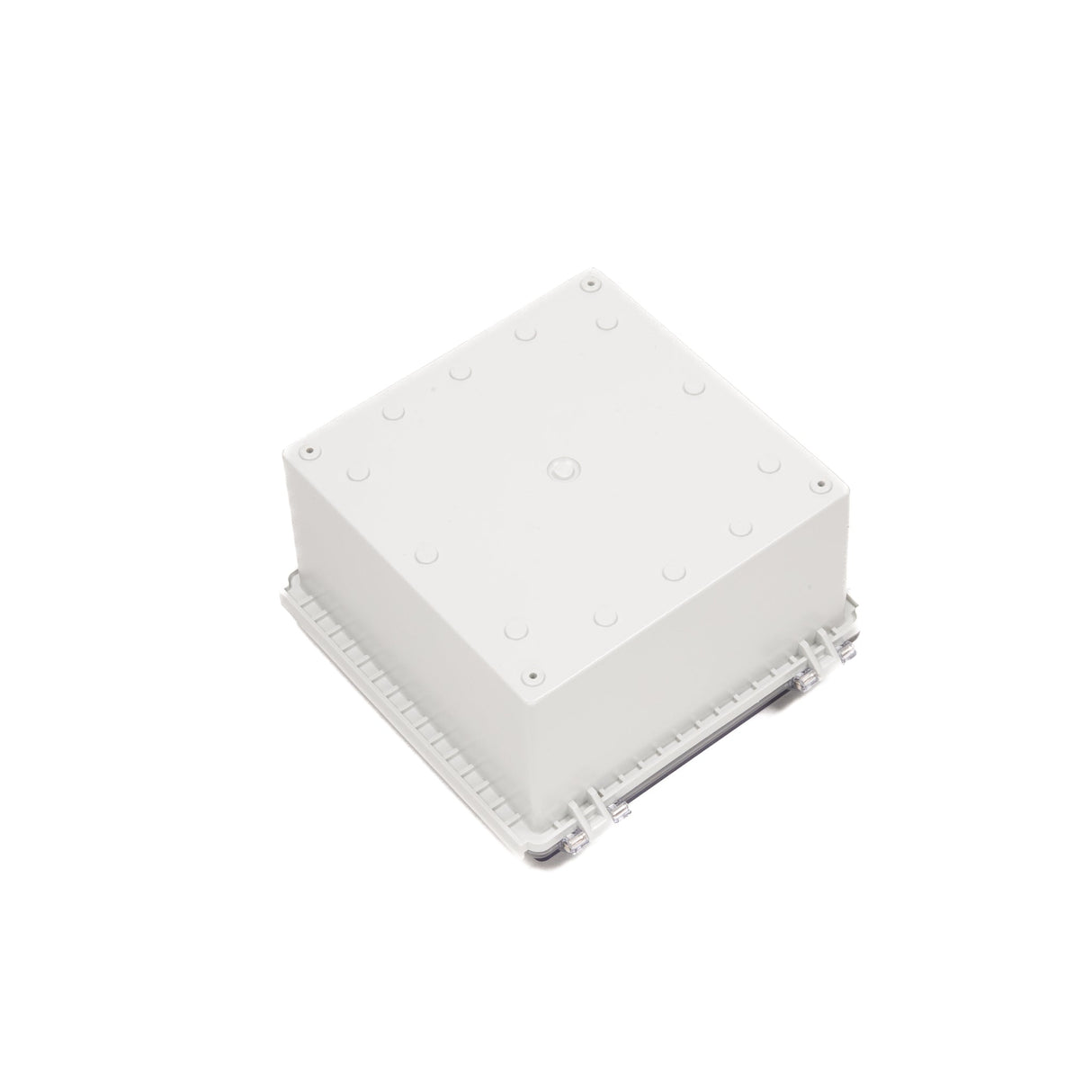 Boxco P - Series 8.27 x 8.27 x 5.12 Inches(210 x 210 x 130mm) Plastic Enclosure, IP67, IK08, PC, Transparent Cover, Molded Hinge and Latch Type - BC - CTP - 212113 - powersupplymall.com