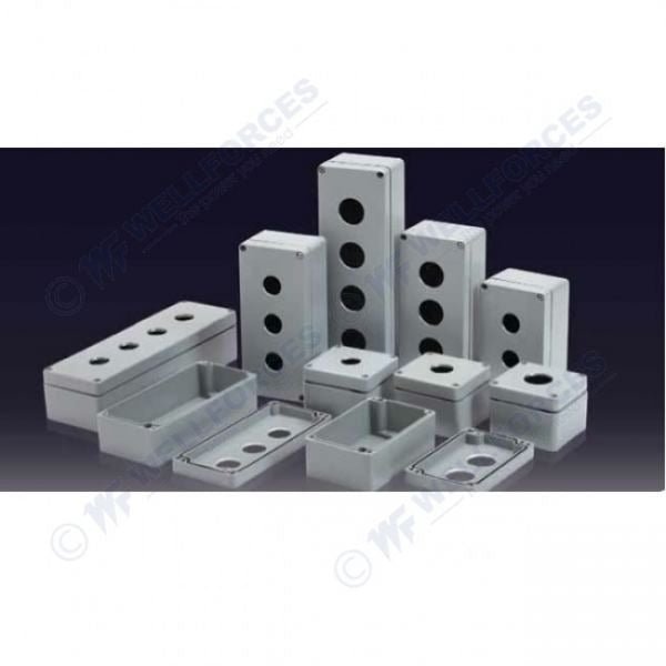 Boxco Push Button Box, 3.15 x 6.89 x 2.24 Inches(80 x 175 x 57mm) 3 HOLE, IP67, IK10, Aluminium Die Casting - BC - AL - 2503 - 081806 - powersupplymall.com