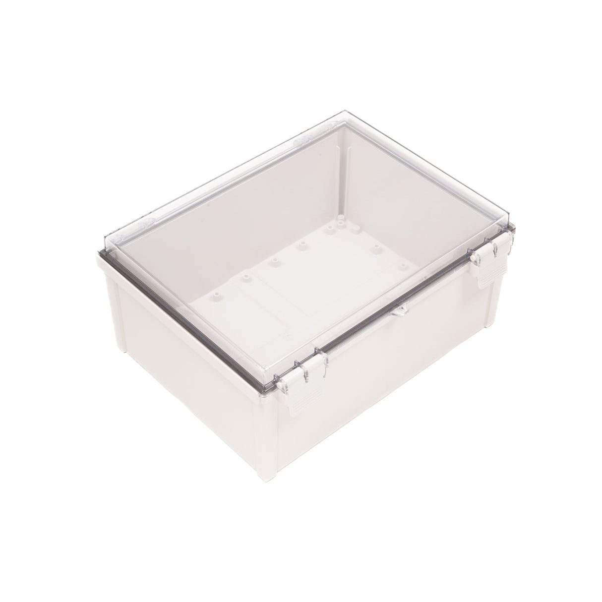 Boxco Q - Series 11.81 x 15.75 x 6.30 Inches(300 x 400 x 160mm) Plastic Enclosure, IP67, IK08, ABS, Transparent Cover, Plastic Hinge and Latch Type - BC - ATQ - 304016 - powersupplymall.com