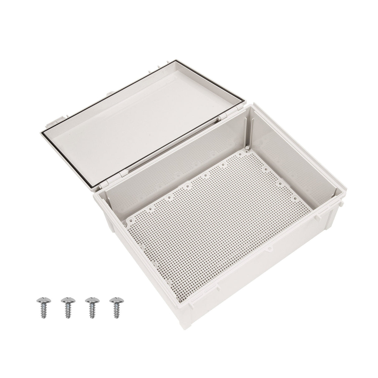Boxco Q - Series 11.81 x 15.75 x 6.30 Inches(300 x 400 x 160mm) Plastic Enclosure, IP67, IK08, PC, Grey Cover, Plastic Hinge and Latch Type - BC-CGQ-304016 - powersupplymall.com