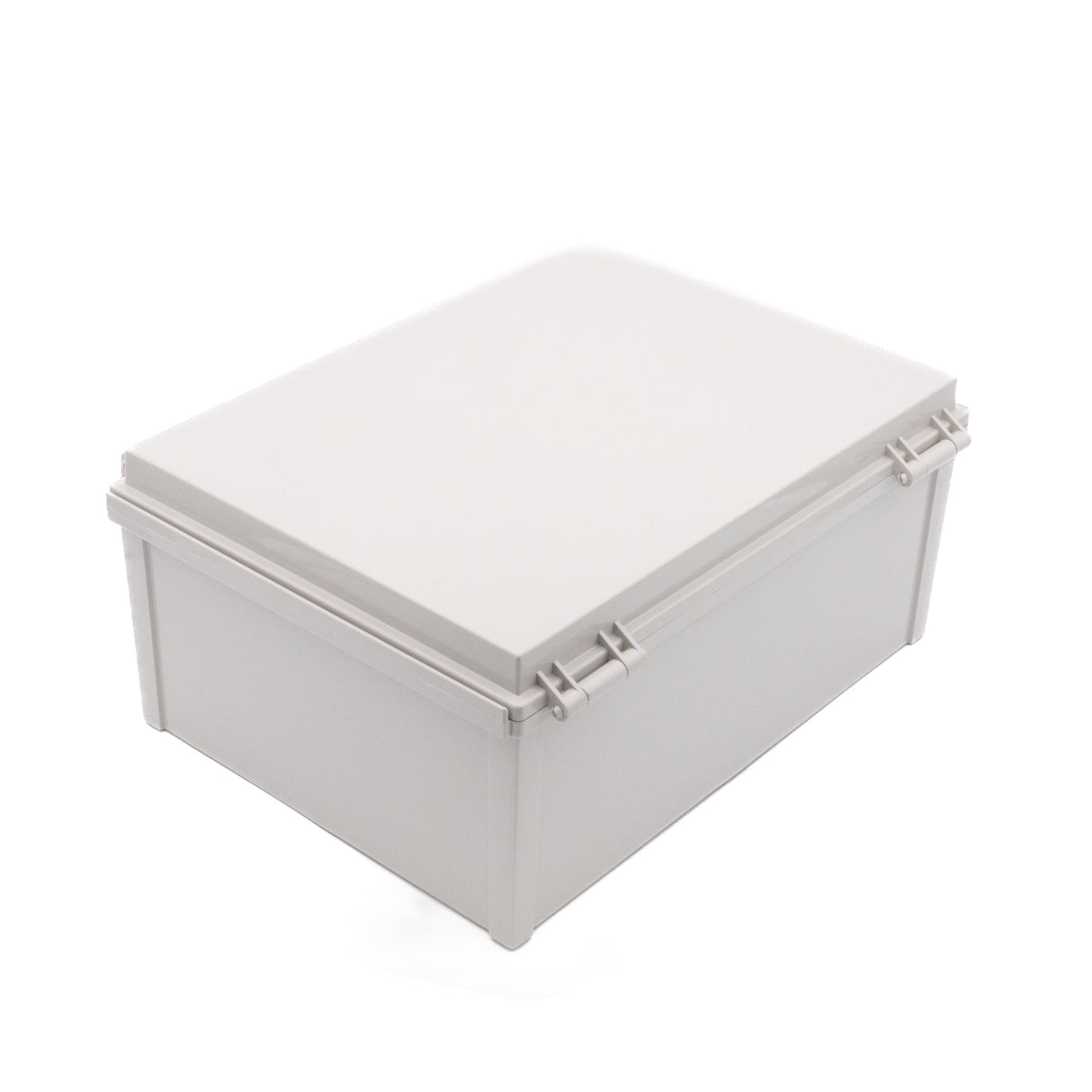 Boxco Q - Series 11.81 x 15.75 x 7.09 Inches(300 x 400 x 180mm) Plastic Enclosure, IP67, IK08, PC, Grey Cover, Plastic Hinge and Latch Type - BC-CGQ-304018 - powersupplymall.com